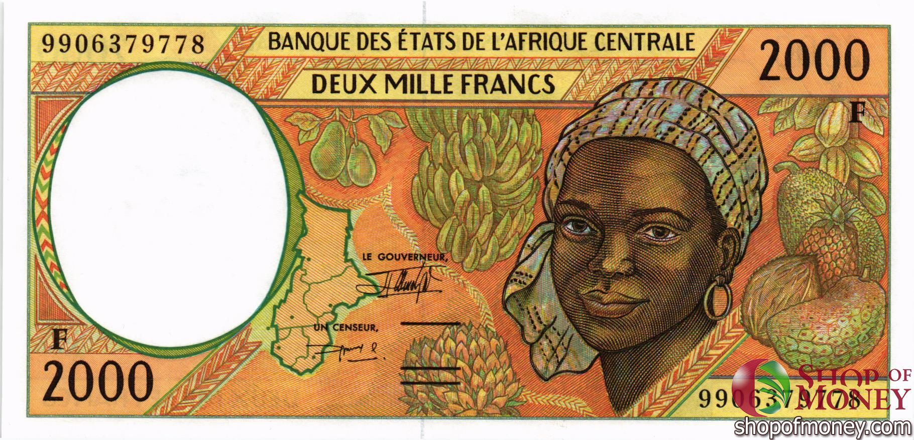 ЦЕНТРАЛЬАЯ АФРИКАНСКАЯ РЕСПУБЛИКА 2000 ФРАНКОВ
