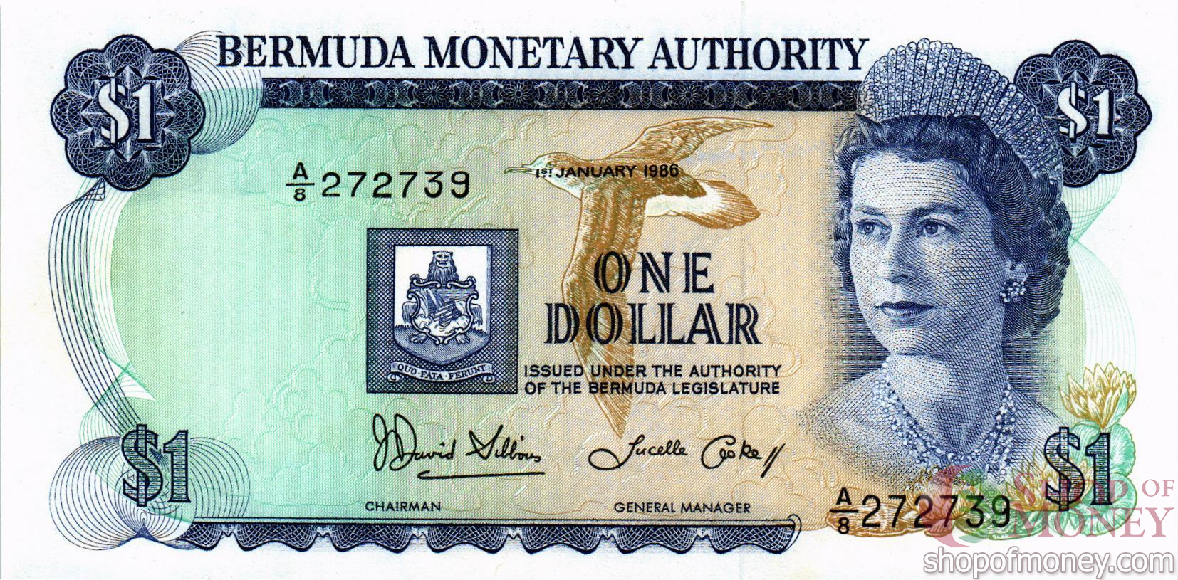 БЕРМУДСКИЕ ОСТРОВА 1 ДОЛЛАР мини 1