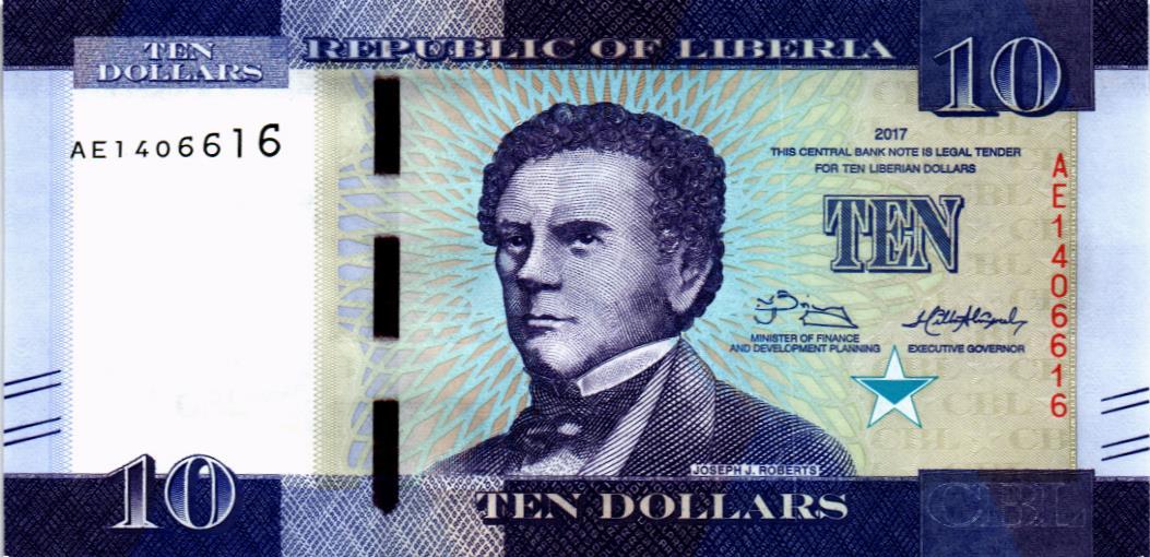 ЛИБЕРИЯ 10 ДОЛЛАРОВ мини 1