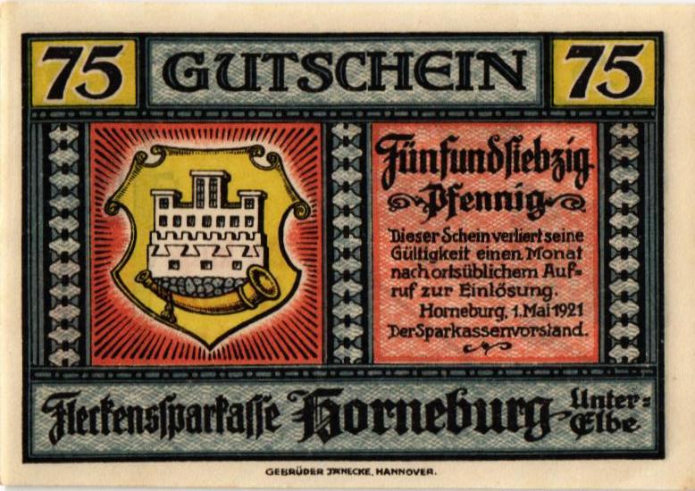 ГЕРМАНИЯ 75 ПФЕННИГОВ (НОТГЕЛЬД)