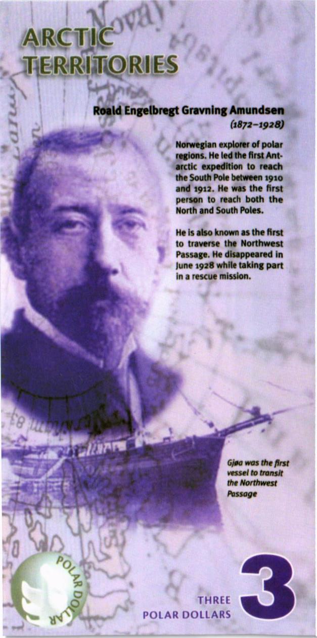 АРКТИЧЕСКИЕ ТЕРРИТОРИИ 3 ДОЛЛАРА (ОБРАЗЕЦ) мини 2