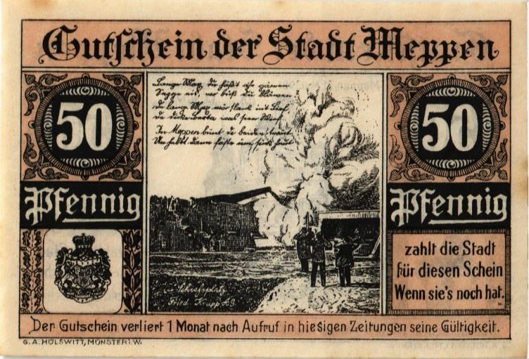 ГЕРМАНИЯ 50 ПФЕННИГОВ (НОТГЕЛЬД) мини 2