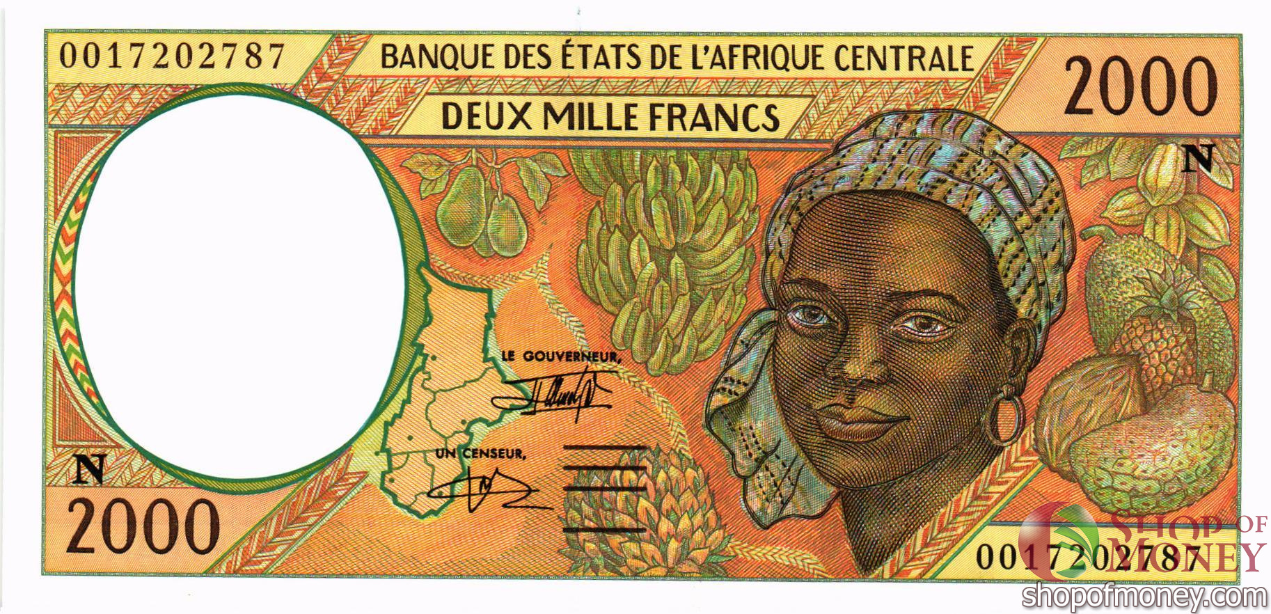 ГОСУДАРСТВА ЦЕНТРАЛЬНОЙ АФРИКИ (ЭКВАТОРИАЛЬНАЯ ГВИНЕЯ) 500-1000-2000-5000-10000 ФРАНКОВ мини 7