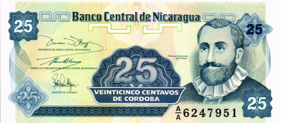НИКАРАГУА 25 ЦЕНТАВО (-AA-) мини 1