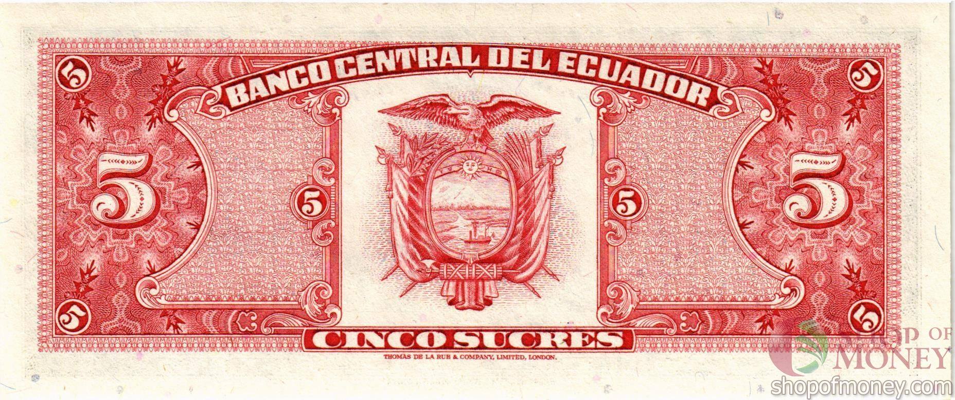 ЭКВАДОР 5 CУКРКЕ (24.05.1980) мини 2