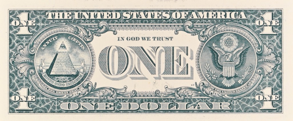 США 1 ДОЛЛАР (B - НЬЮ-ЙОРК - PMG - GRADE 64) #B02826778D мини 4