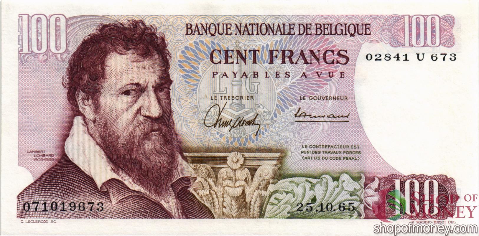 БЕЛЬГИЯ 100 ФРАНКОВ мини 1