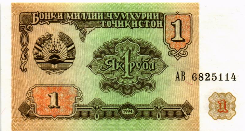 ТАДЖИКИСТАН 1 РУБЛЬ мини 1
