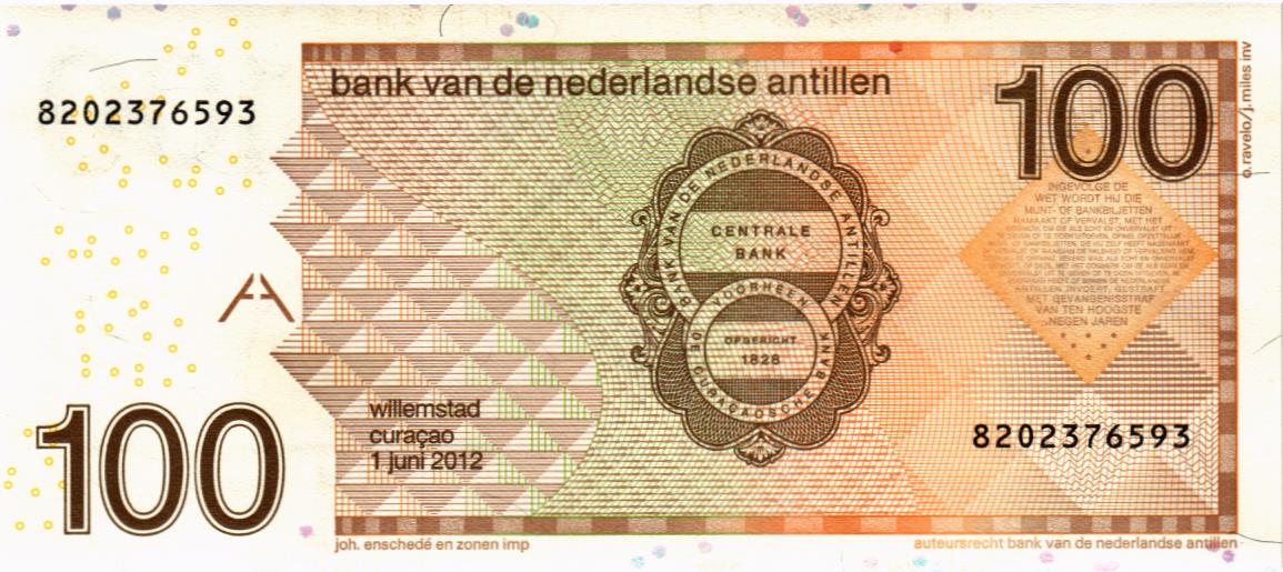 НИДЕРЛАНДСКИЕ АНТИЛЬСКИЕ ОСТРОВА 100 ГУЛЬДЕНОВ мини 2
