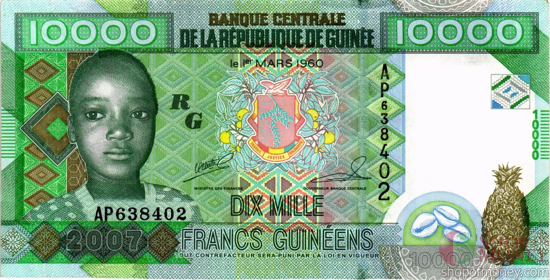 ГВИНЕЯ 10000 ФРАНКОВ