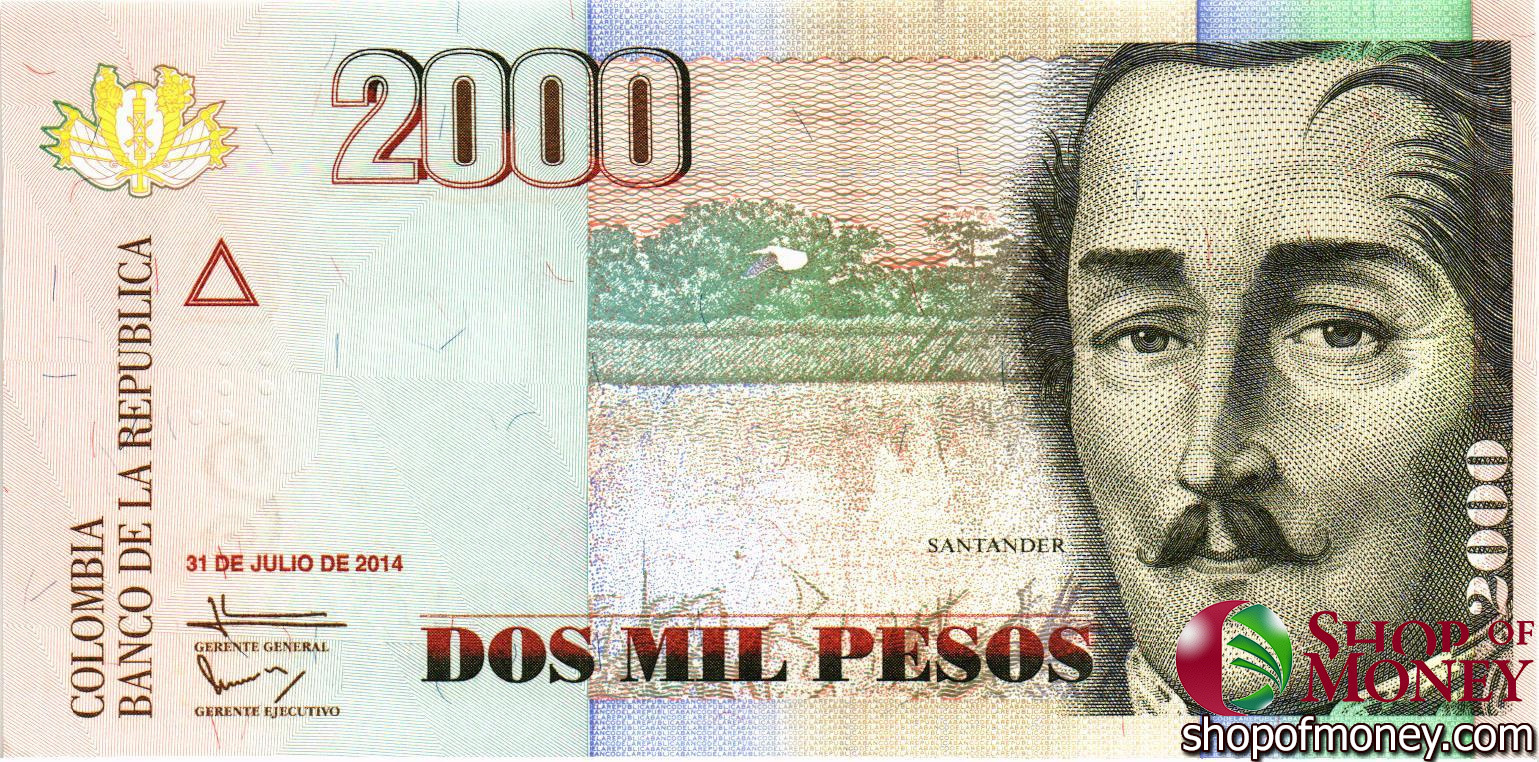 КОЛУМБИЯ 2000 ПЕСО (31.07.2014) мини 1