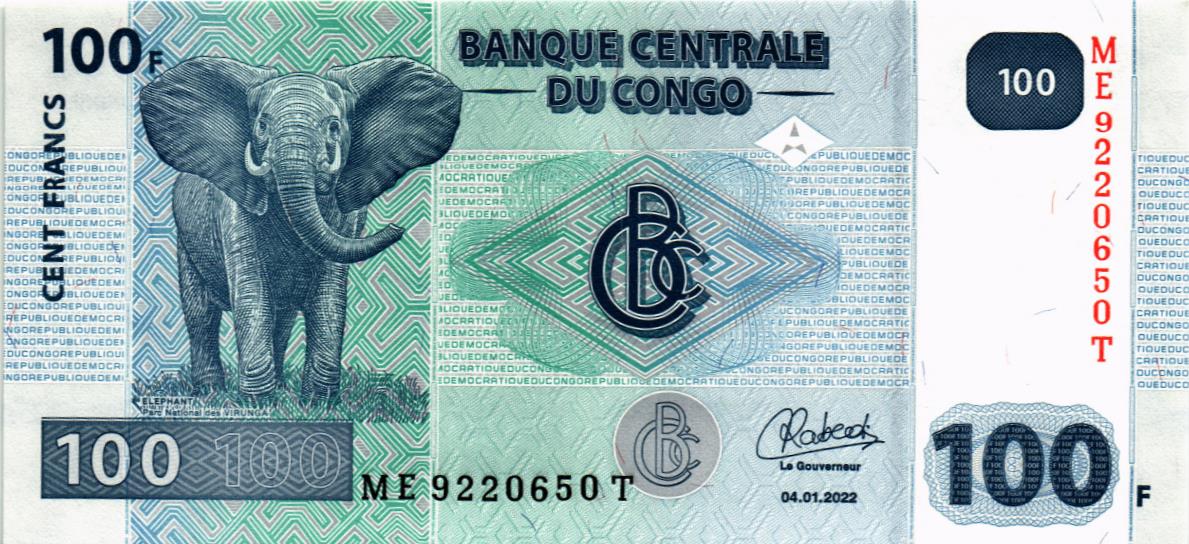 КОНГО ДР 100 ФРАНКОВ (Hôtel des Monnaies) мини 1