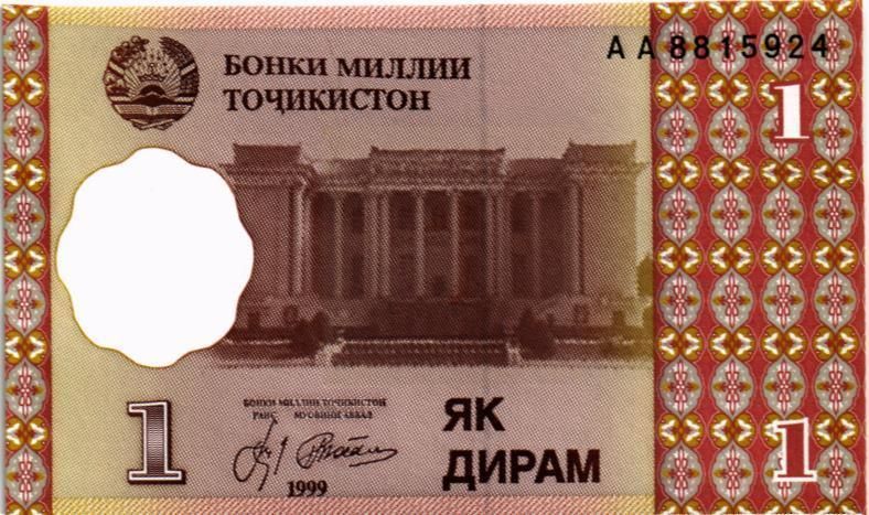 ТАДЖИКИСТАН 1 ДИРАМ