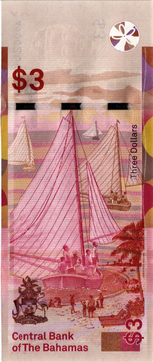 БАГАМСКИЕ ОСТРОВА 3 ДОЛЛАРА мини 2