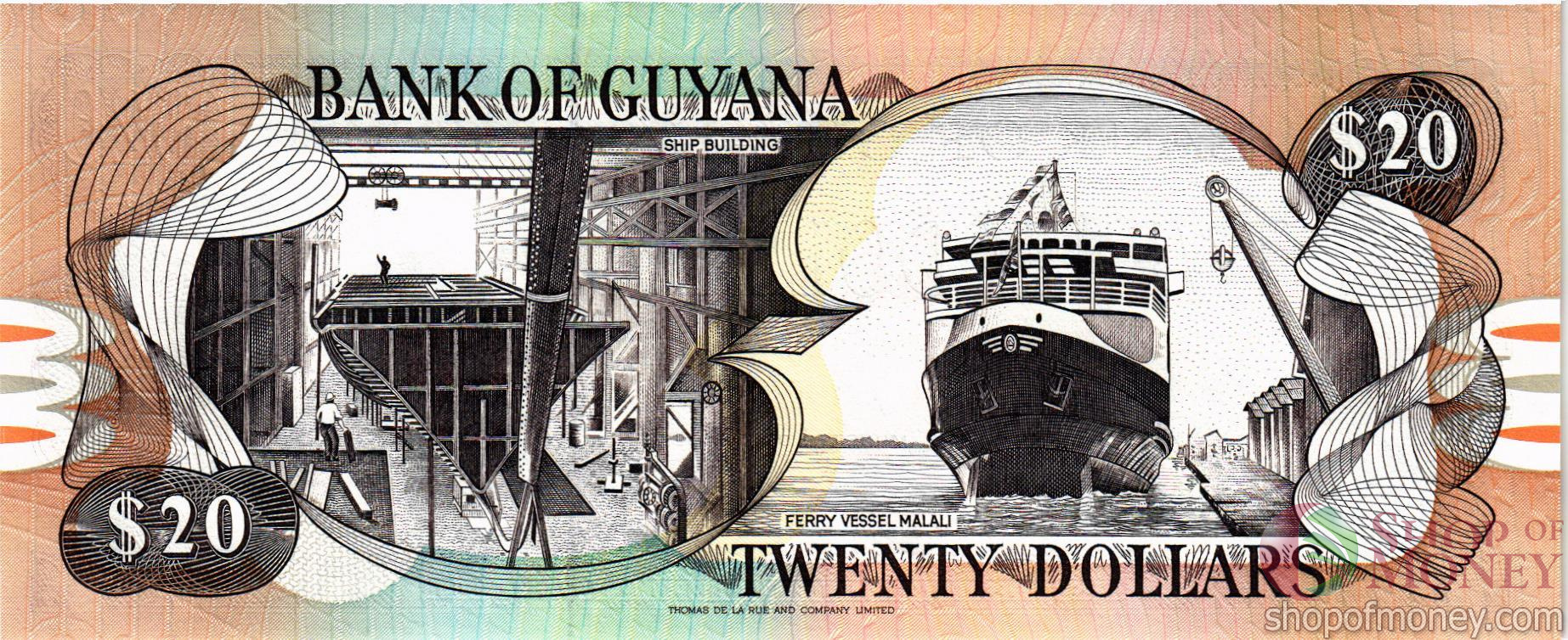 ГАЙАНА 20 ДОЛЛАРОВ мини 2