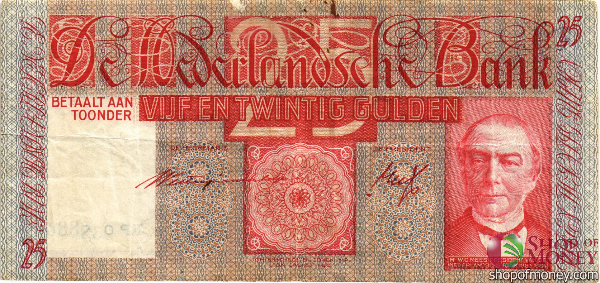 НИДЕРЛАНДЫ 25 ГУЛЬДЕНОВ