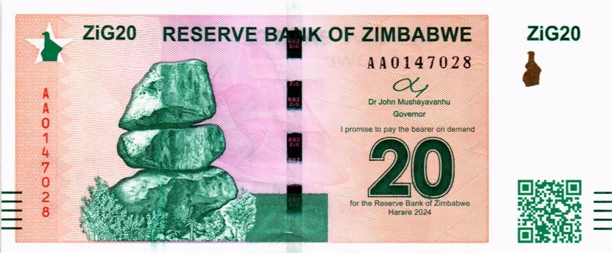 ЗИМБАБВЕ 20 ДОЛЛАРОВ