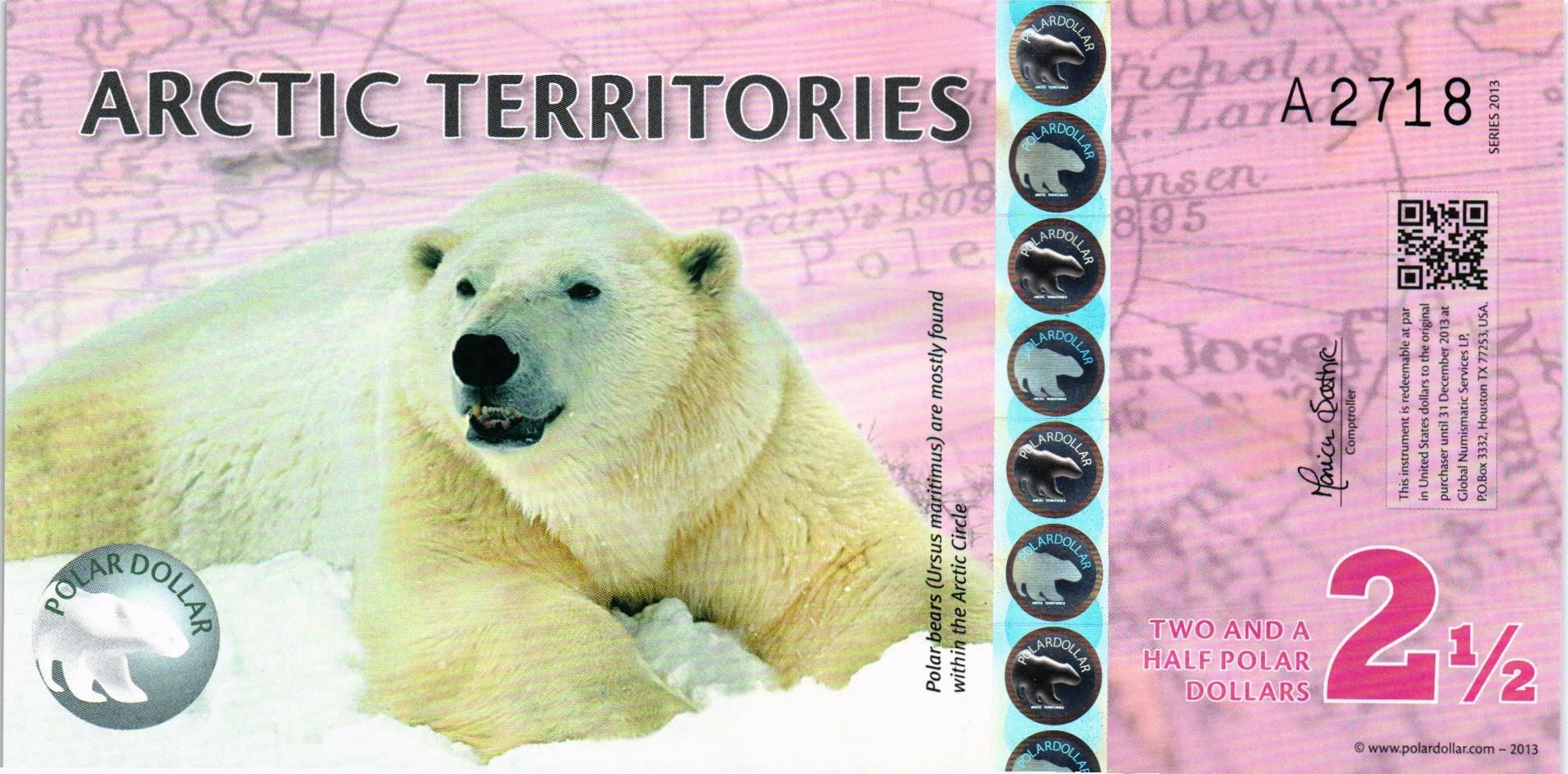 АРКТИЧЕСКИЕ ТЕРРИТОРИИ 2,5 ДОЛЛАРA