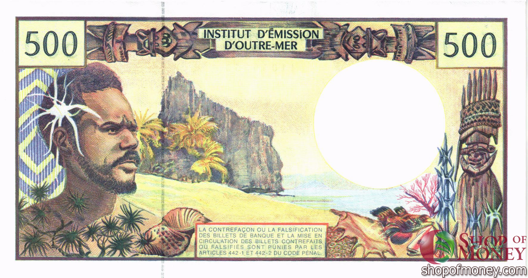 ФРАНЦУЗСКАЯ ПОЛИНЕЗИЯ 500 ФРАНКОВ мини 2