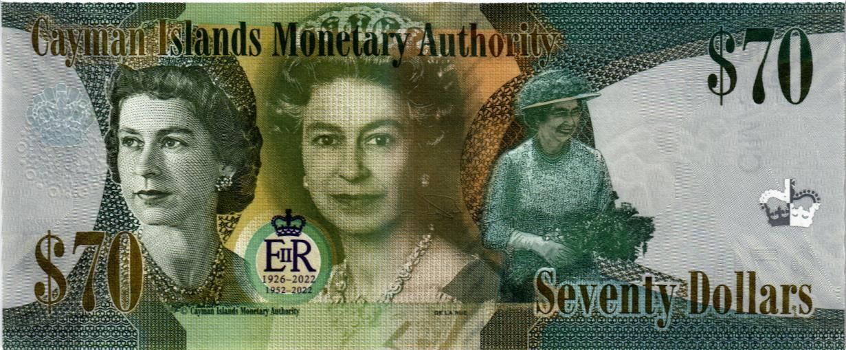 КАЙМАНОВЫ ОСТРОВА 70 ДОЛЛАРОВ #003737 мини 2