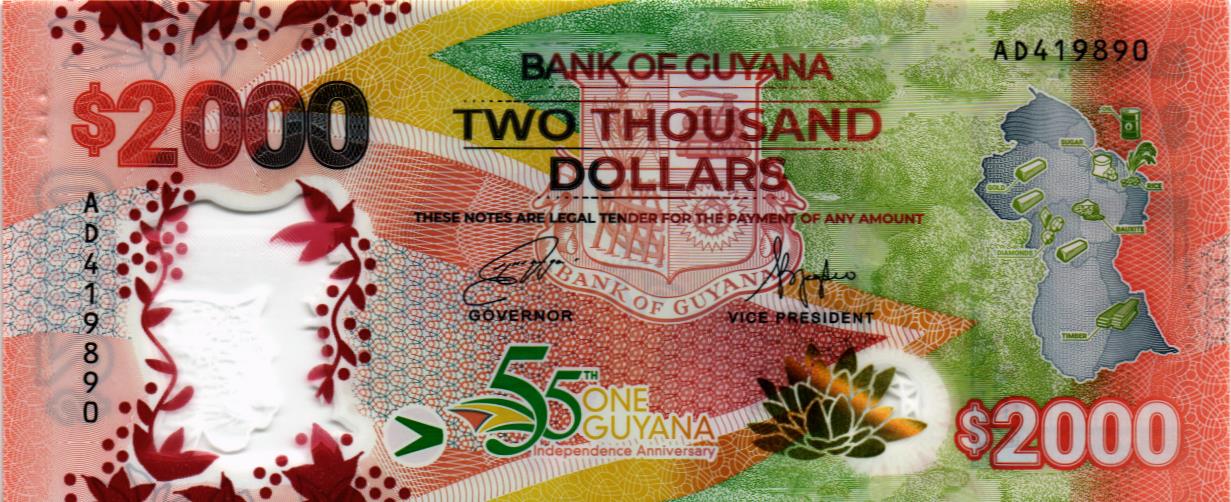 ГАЙАНА 2000 ДОЛЛАРОВ мини 1