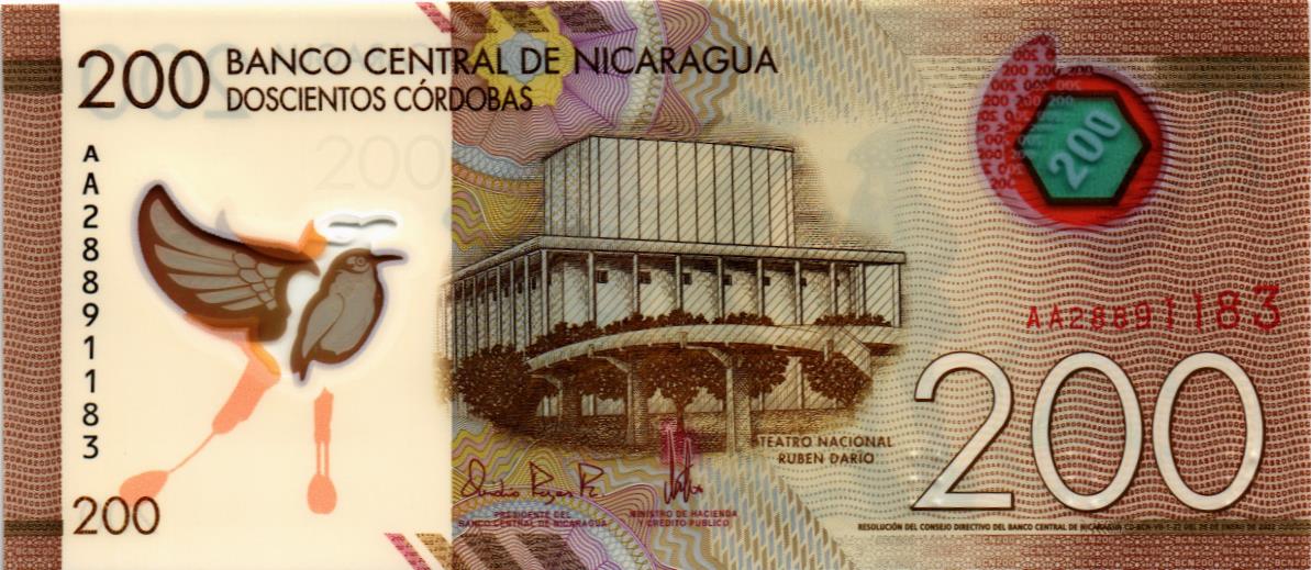НИКАРАГУА 200 КОРДОБА