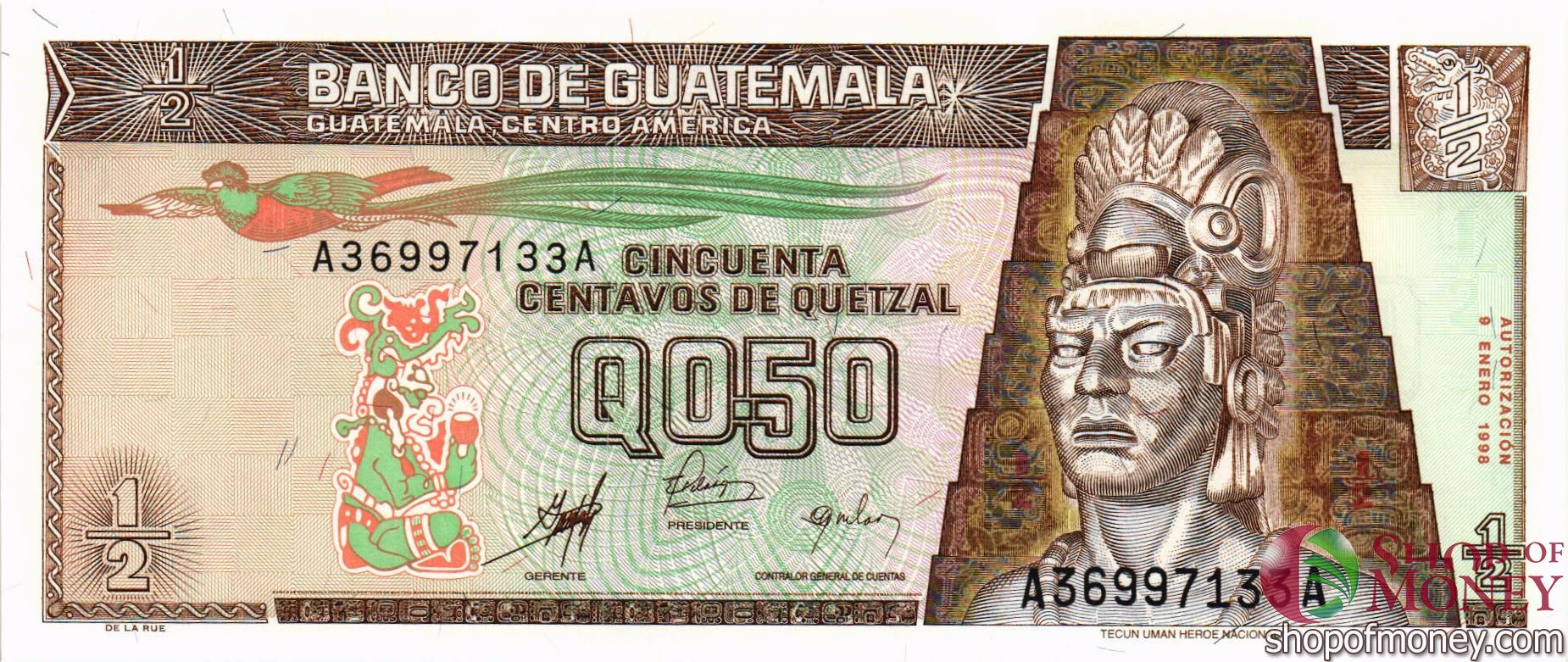 ГВАТЕМАЛА 1/2 КЕТСАЛЬ мини 1