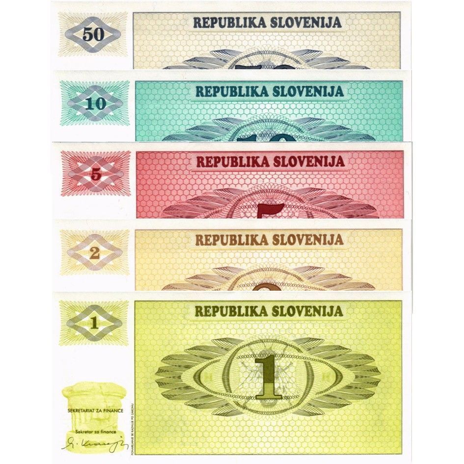 СЛОВЕНИЯ НАБОР 1-2-5-10-50 ТОЛАР мини 1