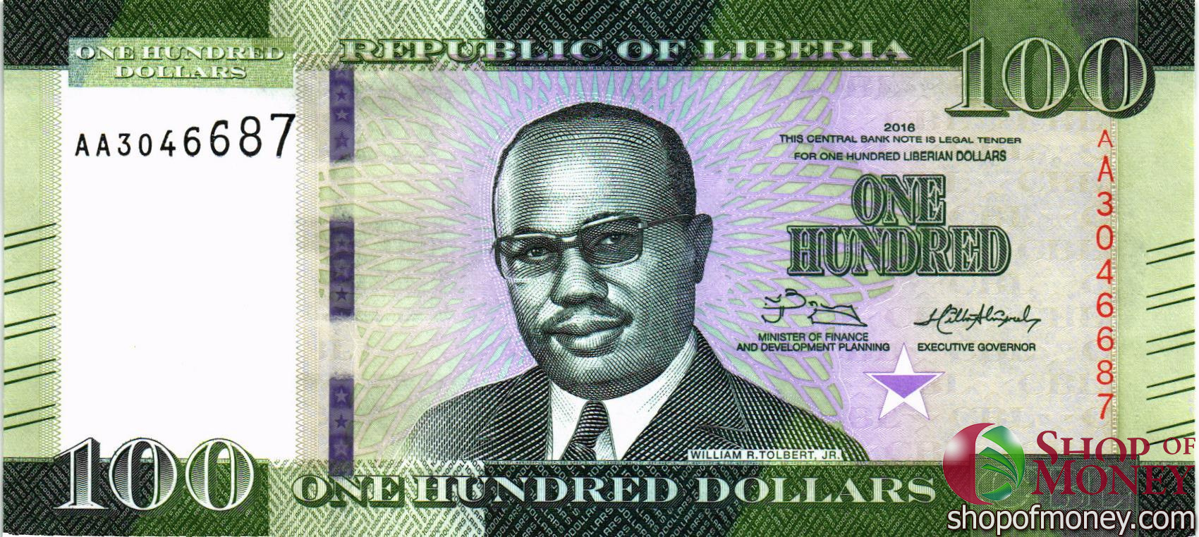 ЛИБЕРИЯ 100 ДОЛЛАРОВ мини 1