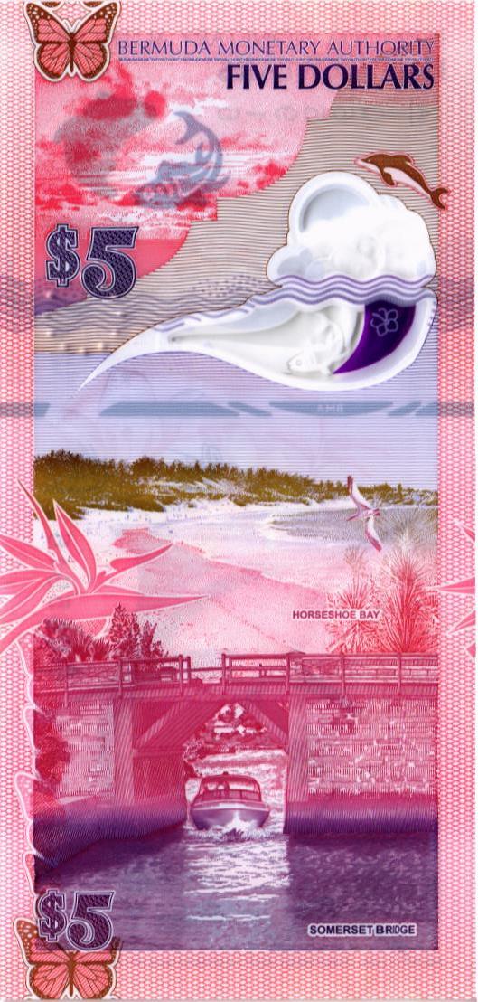 БЕРМУДСКИЕ ОСТРОВА 5 ДОЛЛАРОВ мини 2