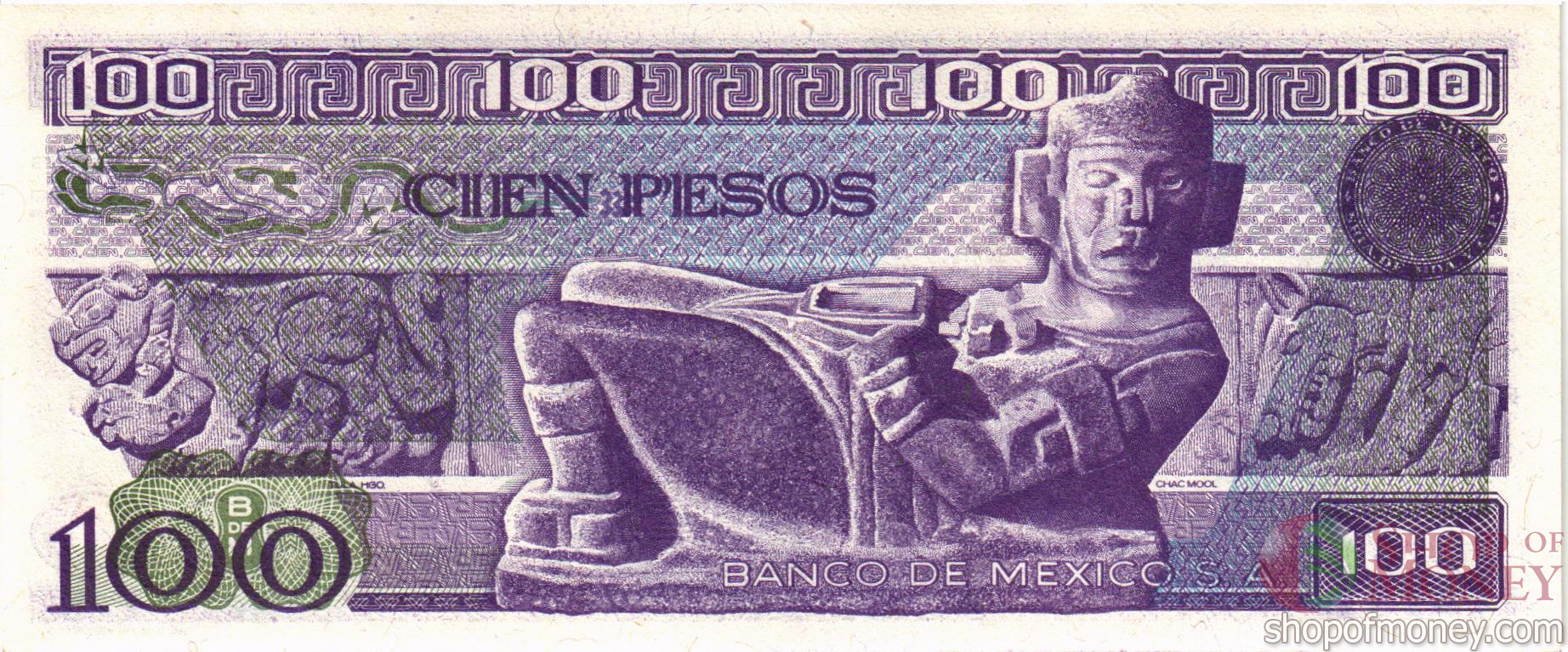 МЕКСИКА 100 ПЕСО (-VG- СЕРИЯ) мини 2