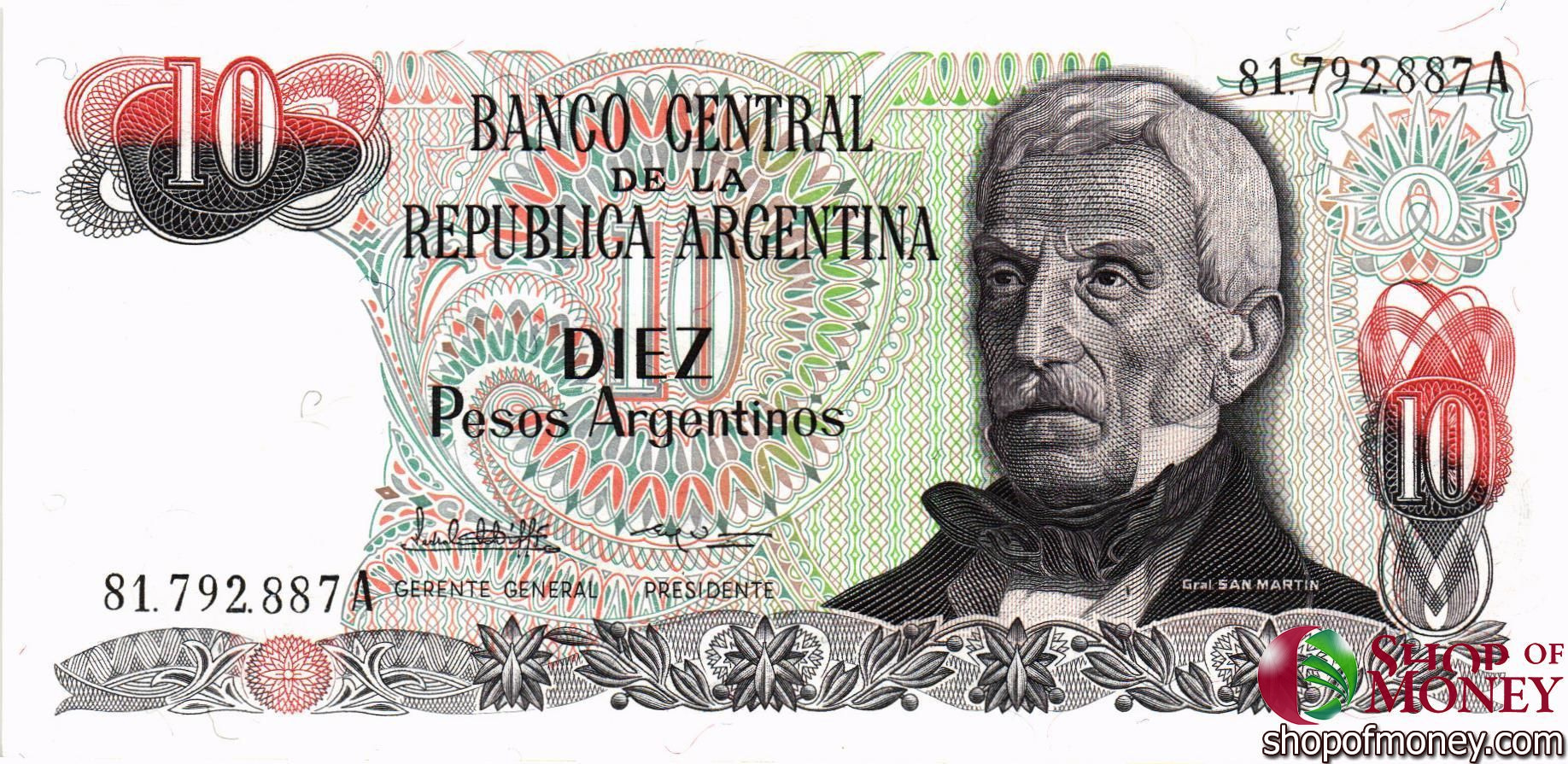 АРГЕНТИНА 10 ПЕСО