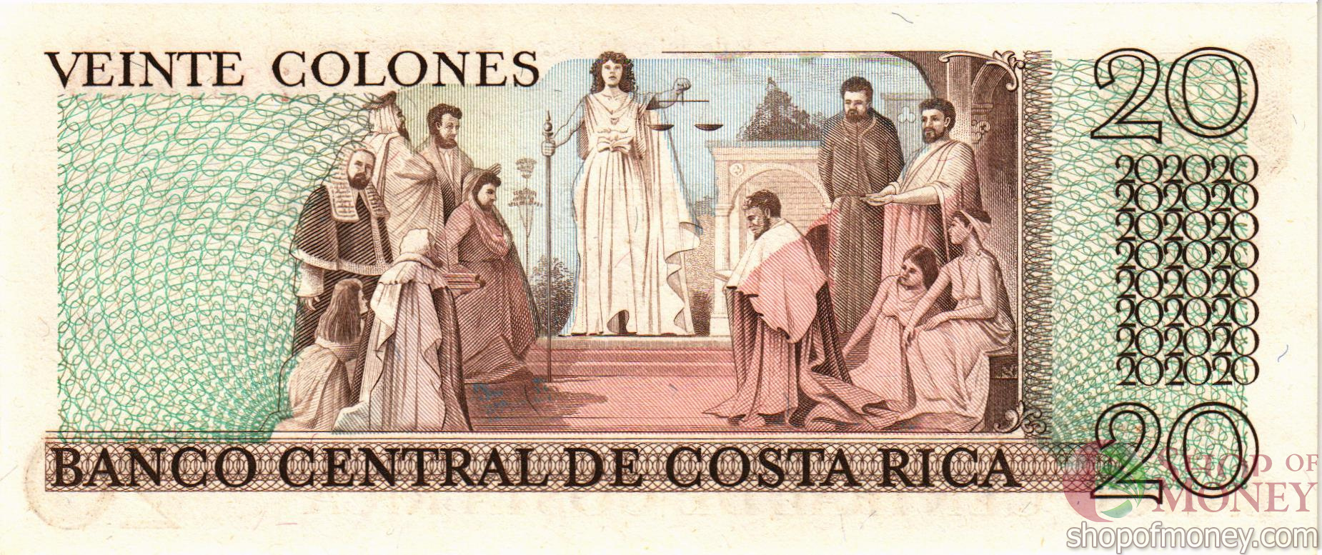 КОСТА-РИКА 20 КОЛОН мини 2
