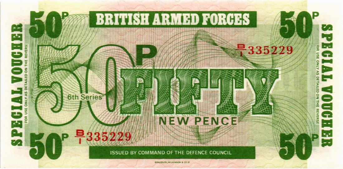 ВЕЛИКОБРИТАНИЯ / АНГЛИЯ 50 ПЕНСОВ (БРИТАНСКАЯ АРМИЯ)