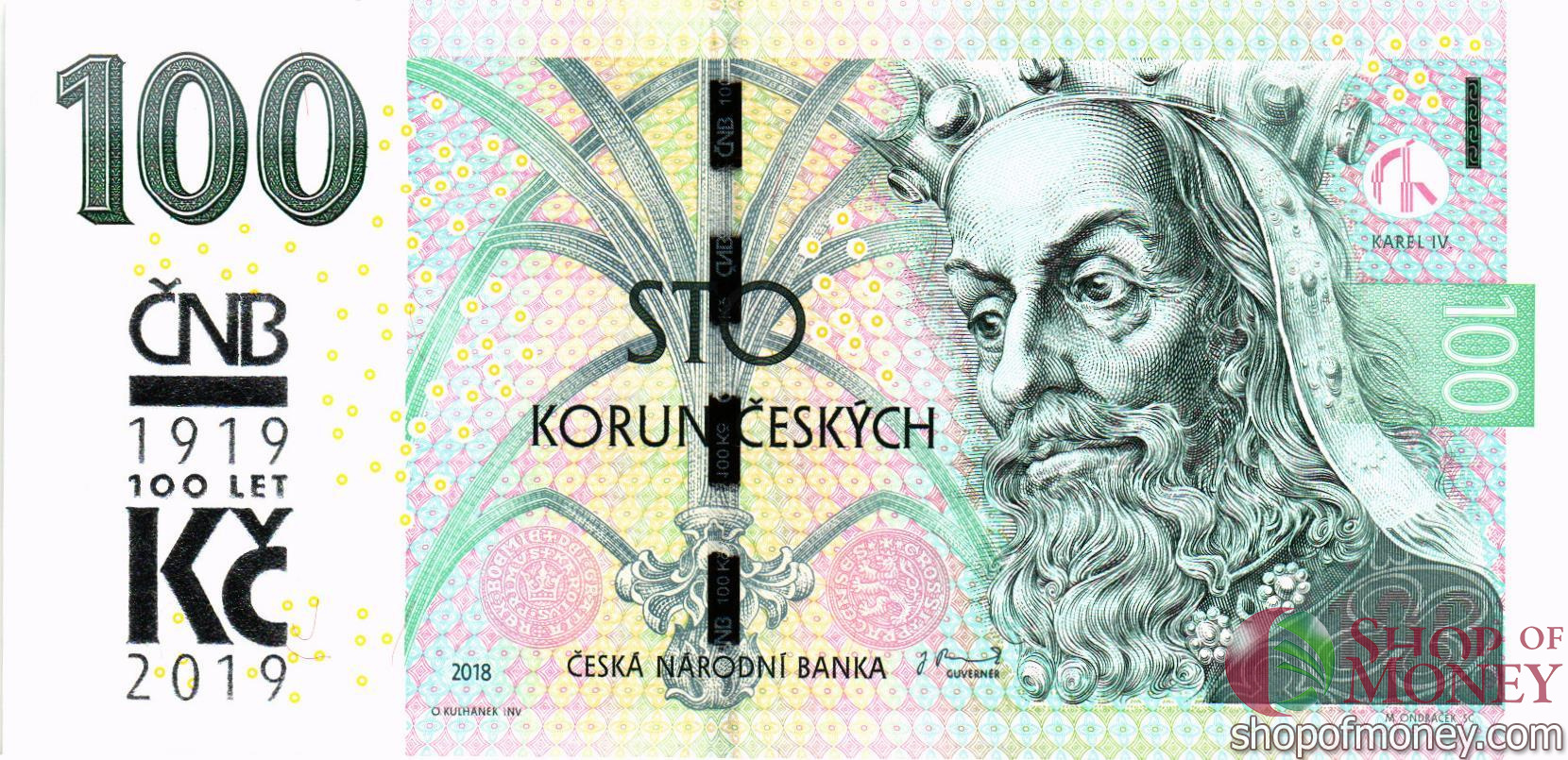 ЧЕХИЯ 100 КРОН (100-летие Чешской кроны)