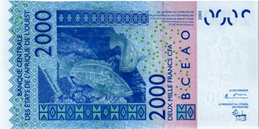 WAS - СЕНЕГАЛ 2000 ФРАНКОВ (K) мини 2