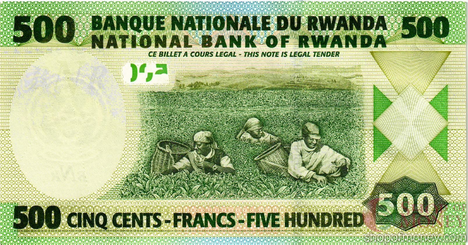 РУАНДА 500 ФРАНКОВ мини 2