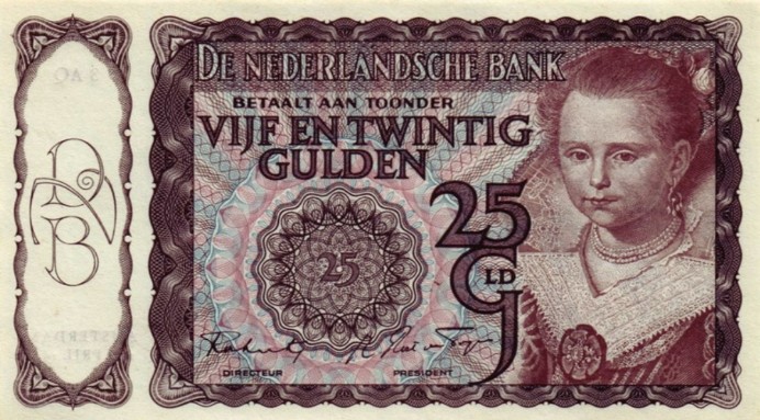 НИДЕРЛАНДЫ 25 ГУЛЬДЕНОВ (11.04.1944)