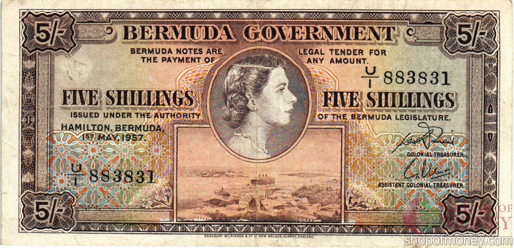 БЕРМУДСКИЕ ОСТРОВА 5 ДОЛЛАРОВ