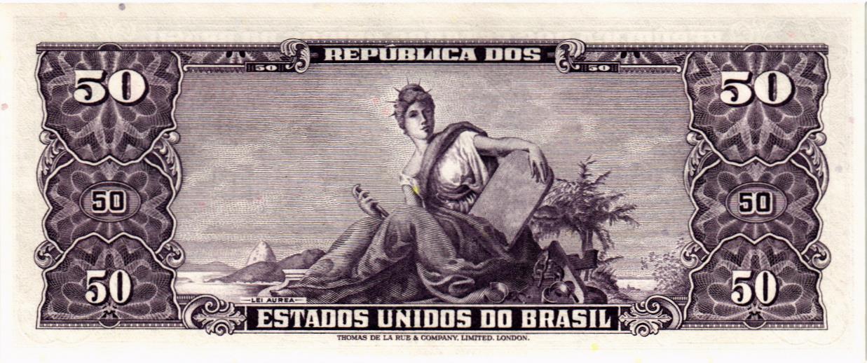 БРАЗИЛИЯ 50 СЕНТАВО (НАДПЕЧАТКА) мини 2
