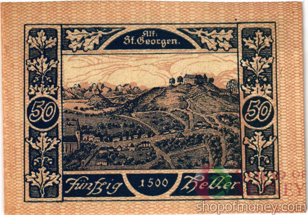 АВСТРИЯ 50 ХЕЛЛЕРОВ (НОТГЕЛЬД) мини 2