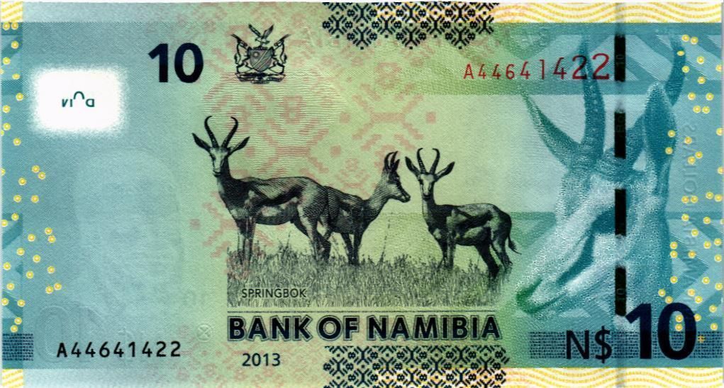 НАМИБИЯ 10 ДОЛЛАРОВ мини 2