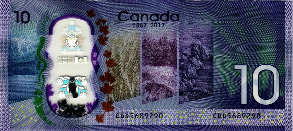 КАНАДА 10 ДОЛЛАРОВ мини 2