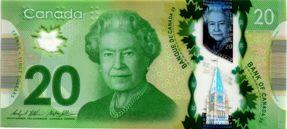КАНАДА 20 ДОЛЛАРОВ мини 1