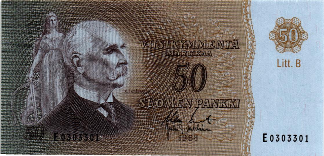 ФИНЛЯНДИЯ 50 МАРОК (Litt. B)