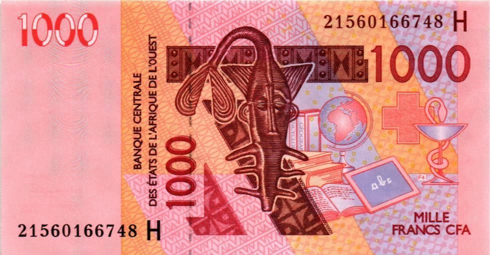 WAS - НИГЕР 1000 ФРАНКОВ (H) мини 1