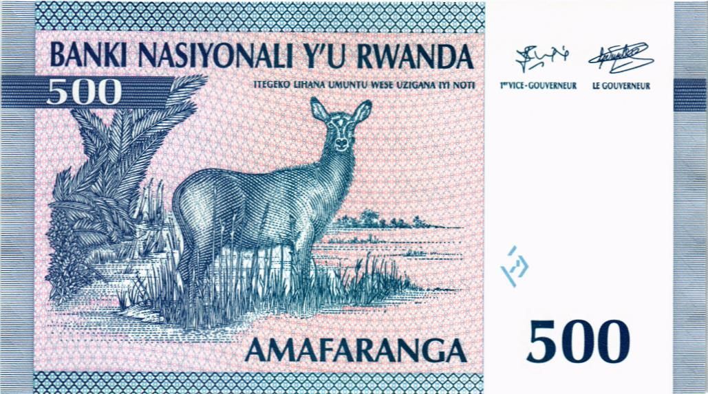 РУАНДА 500 ФРАНКОВ мини 2