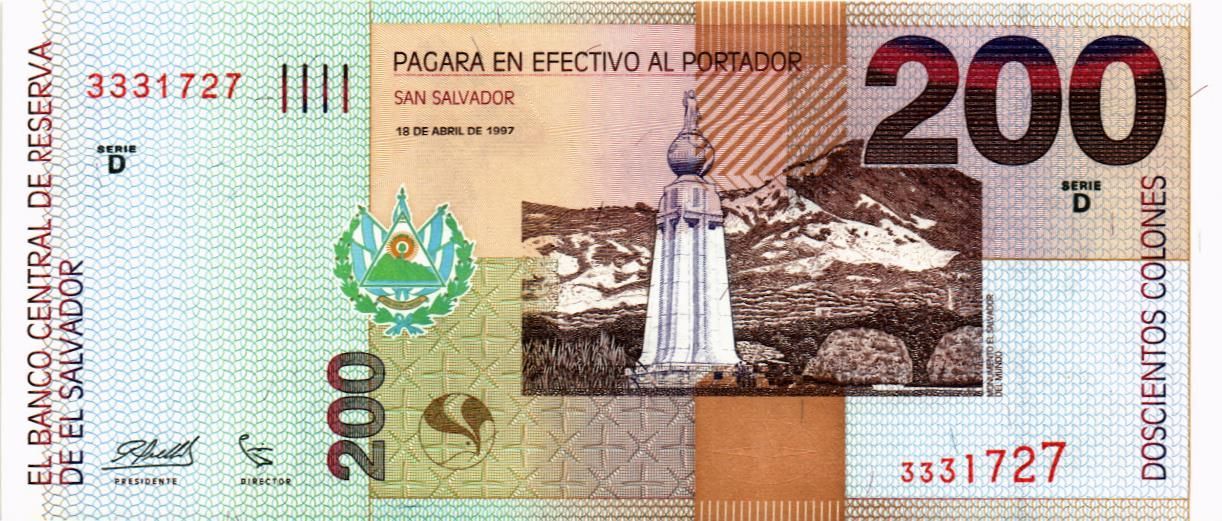 САЛЬВАДОР 200 КОЛОН