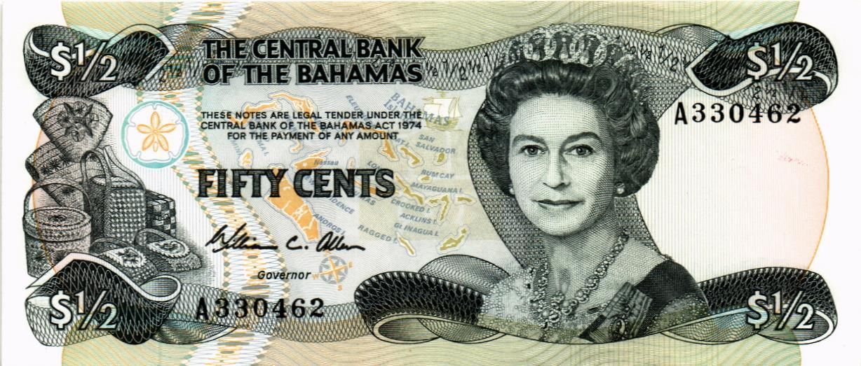 БАГАМСКИЕ ОСТРОВА 1/2 ДОЛЛАРА мини 1