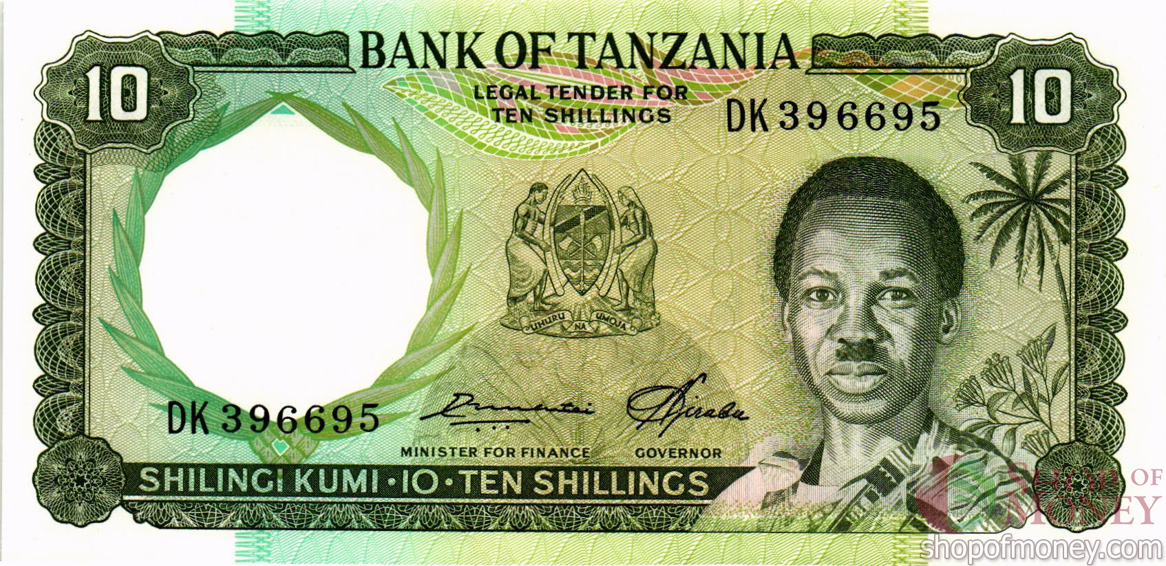 ТАНЗАНИЯ 10 ШИЛЛИНГОВ мини 1